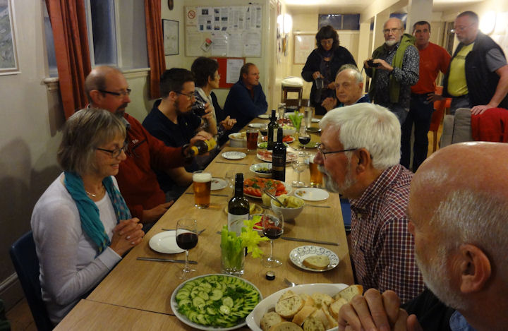 Saturday night - dinner is served. Photo by Ian Mateer